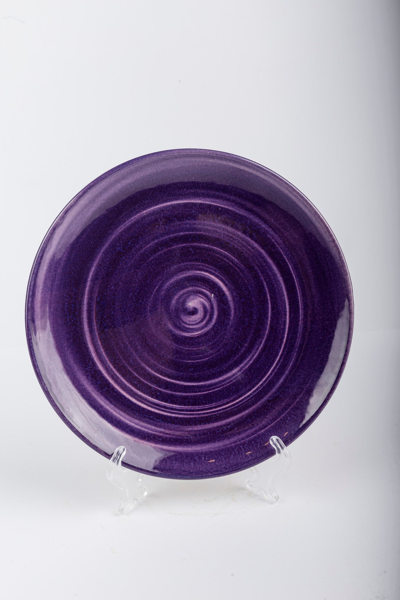 Prato de Sobremesa Espiral Roxo