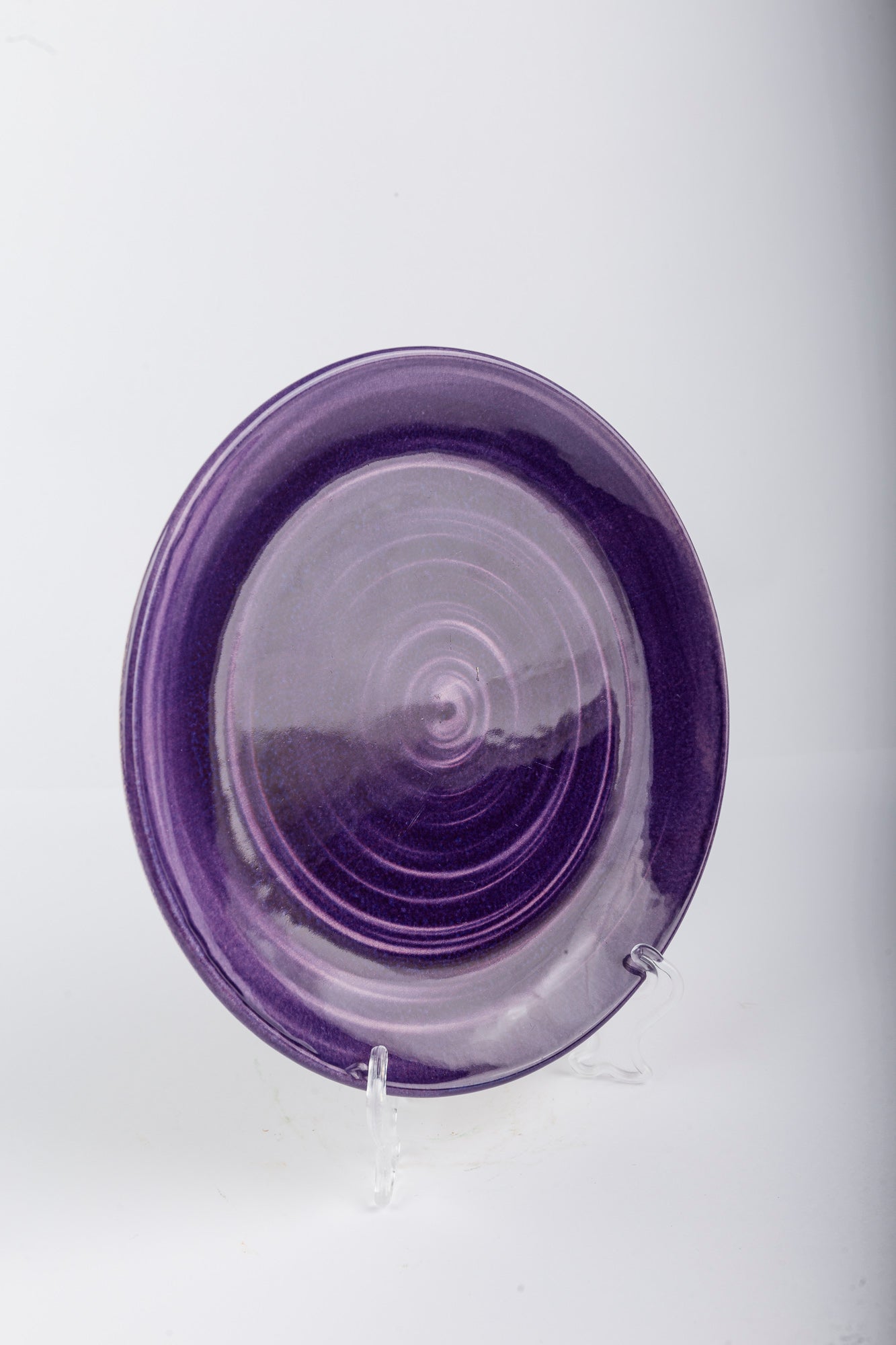 Prato de Sobremesa Espiral Roxo